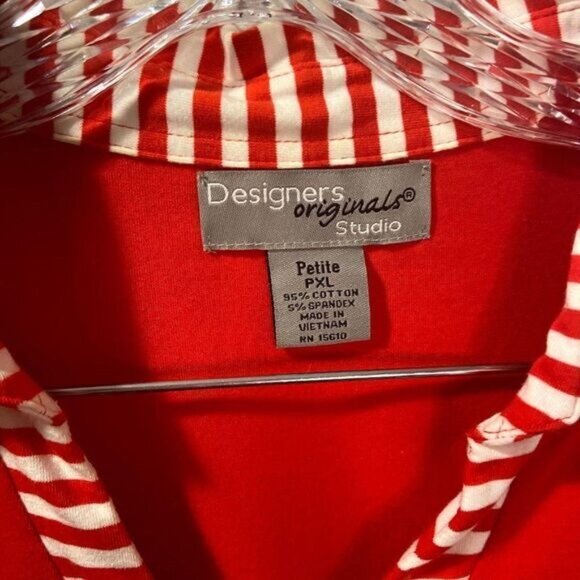 Designers Sleeve Collared Blouse V‎ Neck PXL NWOT - Picture 4 of 4